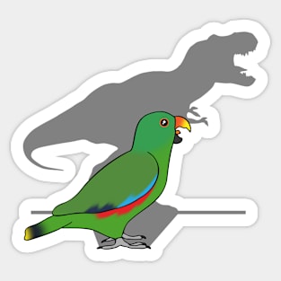 Funny T-rex Male Eclectus Sticker